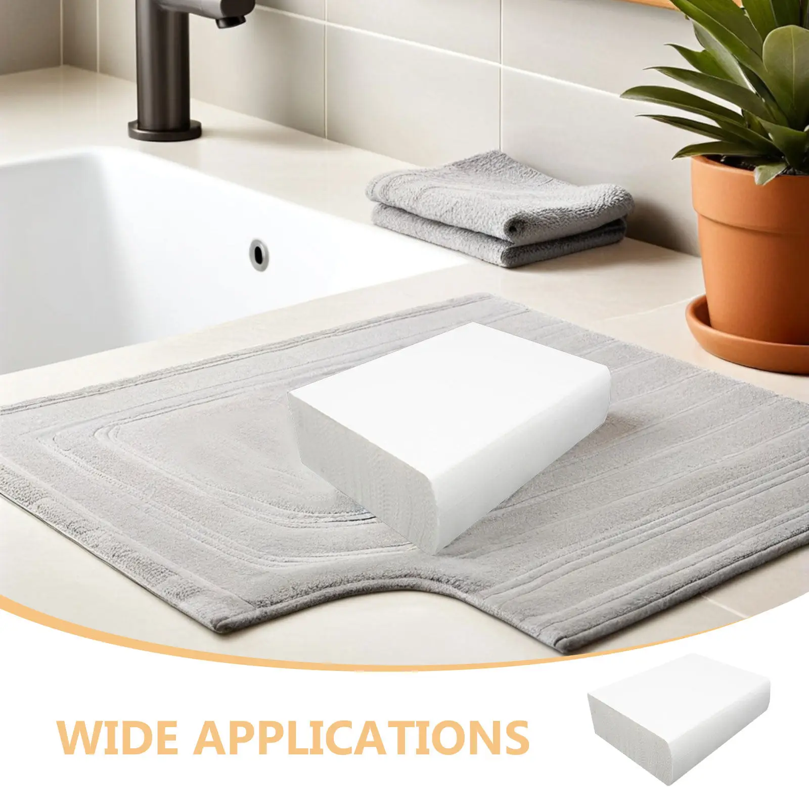 5 Bags Thick Water Absorbent Hand Towels Commercial Paper Napkins Hotel Restaurant Kitchen Bathroom Use Multi-Function Paper