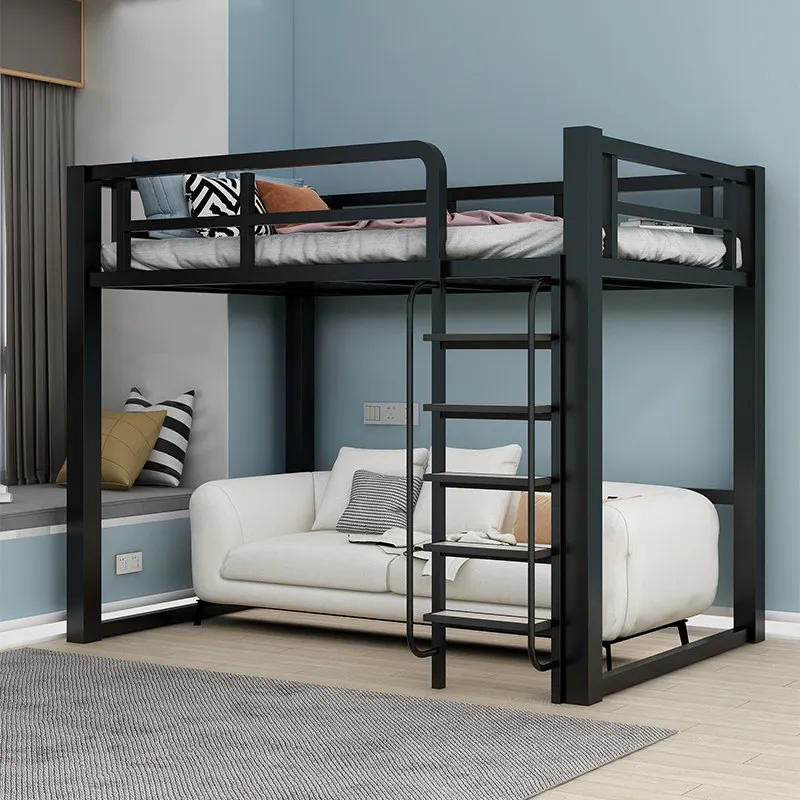 High bed, duplex, second floor bed, attic  empty  small apartment, single upper floor, high and low bed