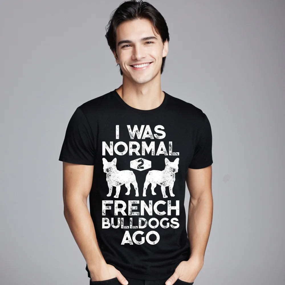 Gift Idea I Was Normal 2 French Tees for Male Latest Christmas Crewneck Combed cotton Short Sleeve Tshirts Party T-shirts