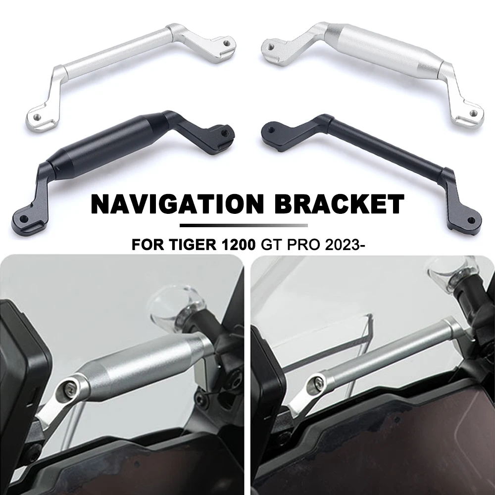 

For Tiger 1200 TIGER1200 TIGER 1200 GT PRO 2023 Motorcycle New GPS Navigation Plate Bracket Windshield Stand Mobile Phone Holder