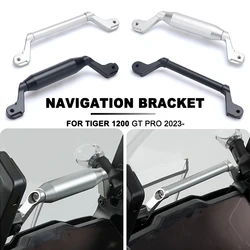 For Tiger 1200 GT Pro Explorer Tiger 1200 Rally Pro 2023-2025 GPS Navigation Plate Bracket Windshield Stand Mobile Phone Holder