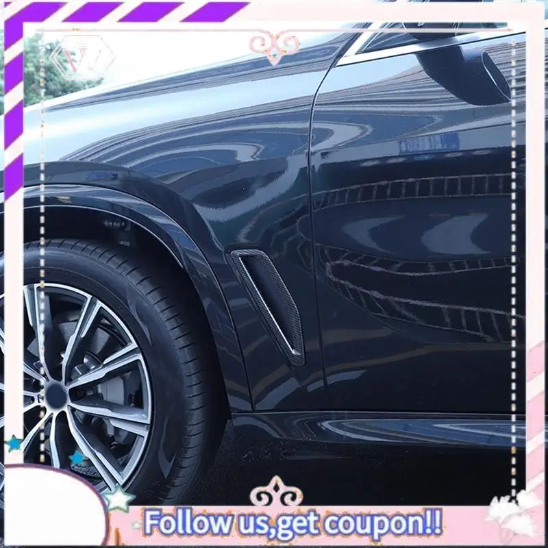 

Portable Car Side Air Vent Flow Fender Frame Cover Trim Sticker Replacement Accessories For BMW X5 G05 2019-2023 - Carbon Fiber