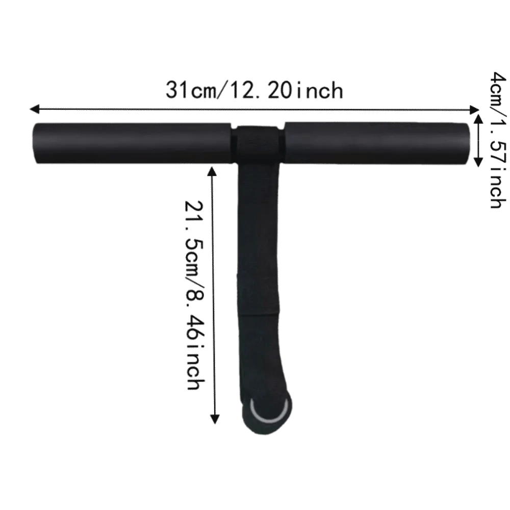 Stainless Steel Sit Up Assist Device Compact Size Lightweight Abdominal Trainer Black Washable Strap Core Workout Equipment