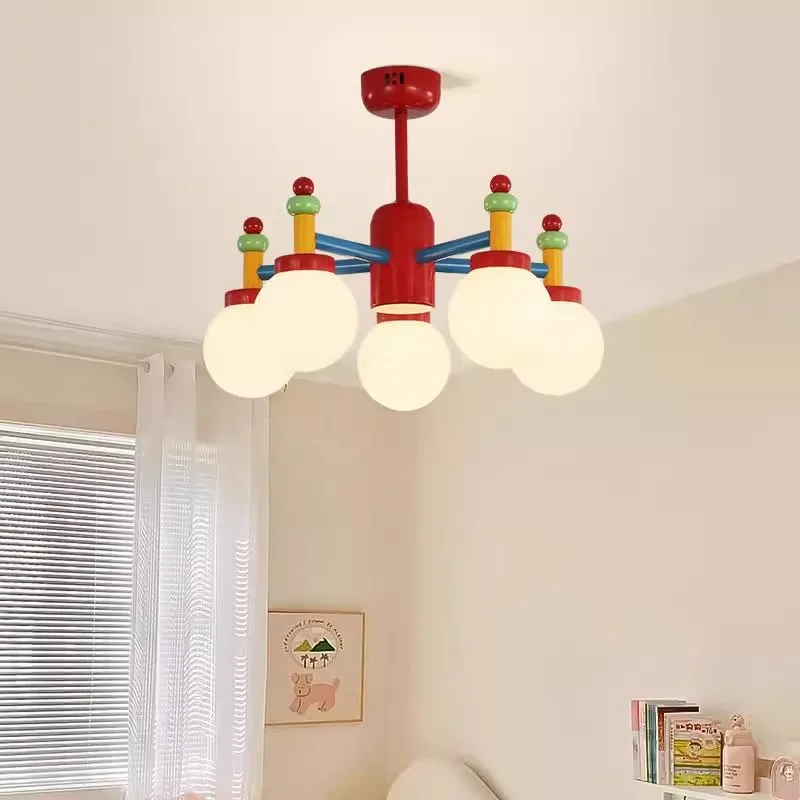 Children's Room Color Ceiling Lights Retro Colorful Memphis Bedroom Light Romantic Warm Baby Room Boy Girl Bedroom Ceiling Lamps