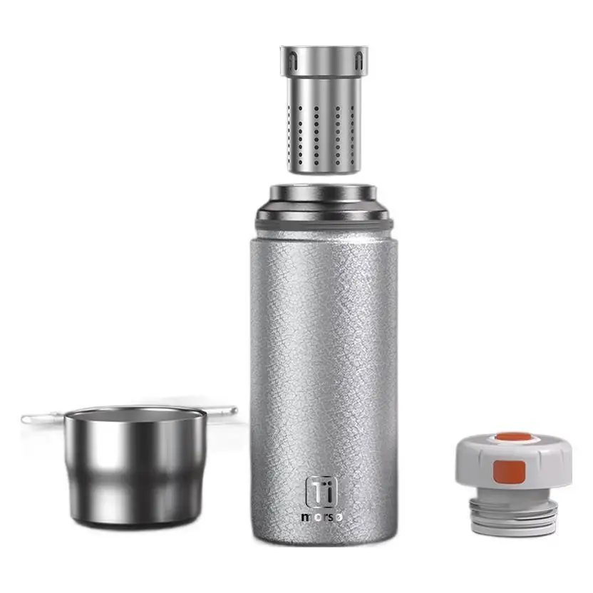 

450ml pure titanium alloy thermos cup, convenient business car mini cup, fashionable and high-value gift cup gift box