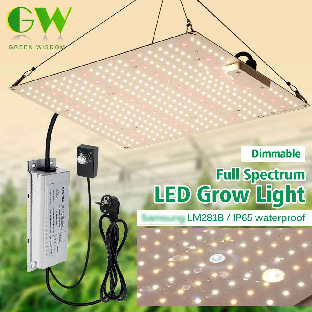 LED Plant Grow Light Full Spectrum Dimmable Hydroponic Growing Lamp Plants Veg Flower Indoor Ultrathin Panel Phytolamp