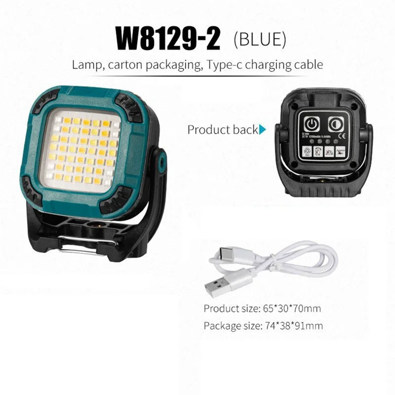 

THIVN-Super Bright Portable Camping Lantern Mini Working Light Rechargeable Torch Outdoor Camping Emergency Work Lamp