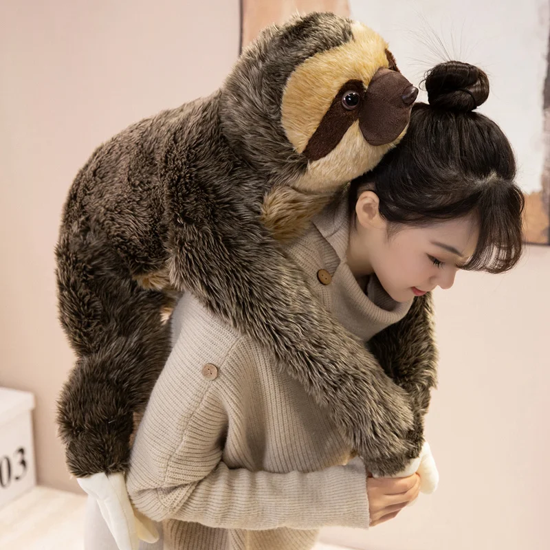 Animals Sloth Plush Simulation Dolls Sitting Prone Posture Position Velcro Comforting Figurines TOys Girls Boys Birthday Gifts