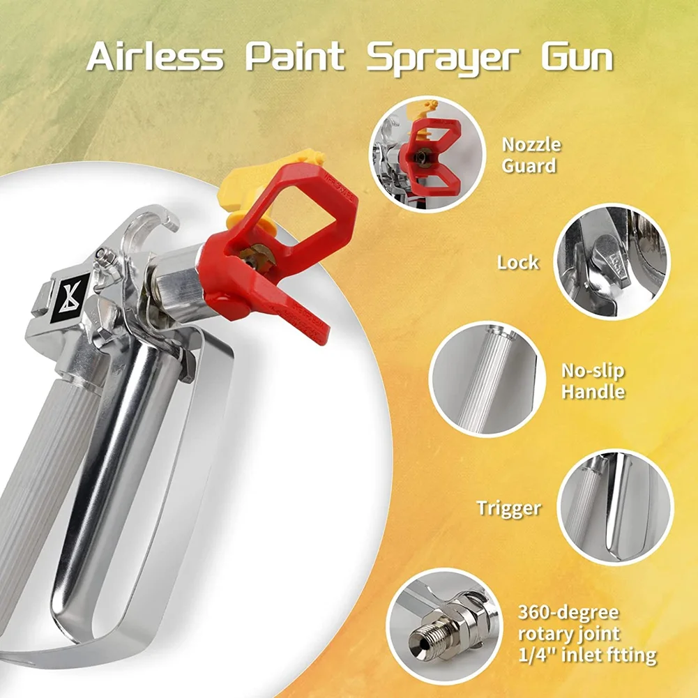 

A63X-1 Piece Airless Paint Spray Machine High Pressure 3600 PSI With 4 Swivel Joint 211,515,517,621 And 4 Filter