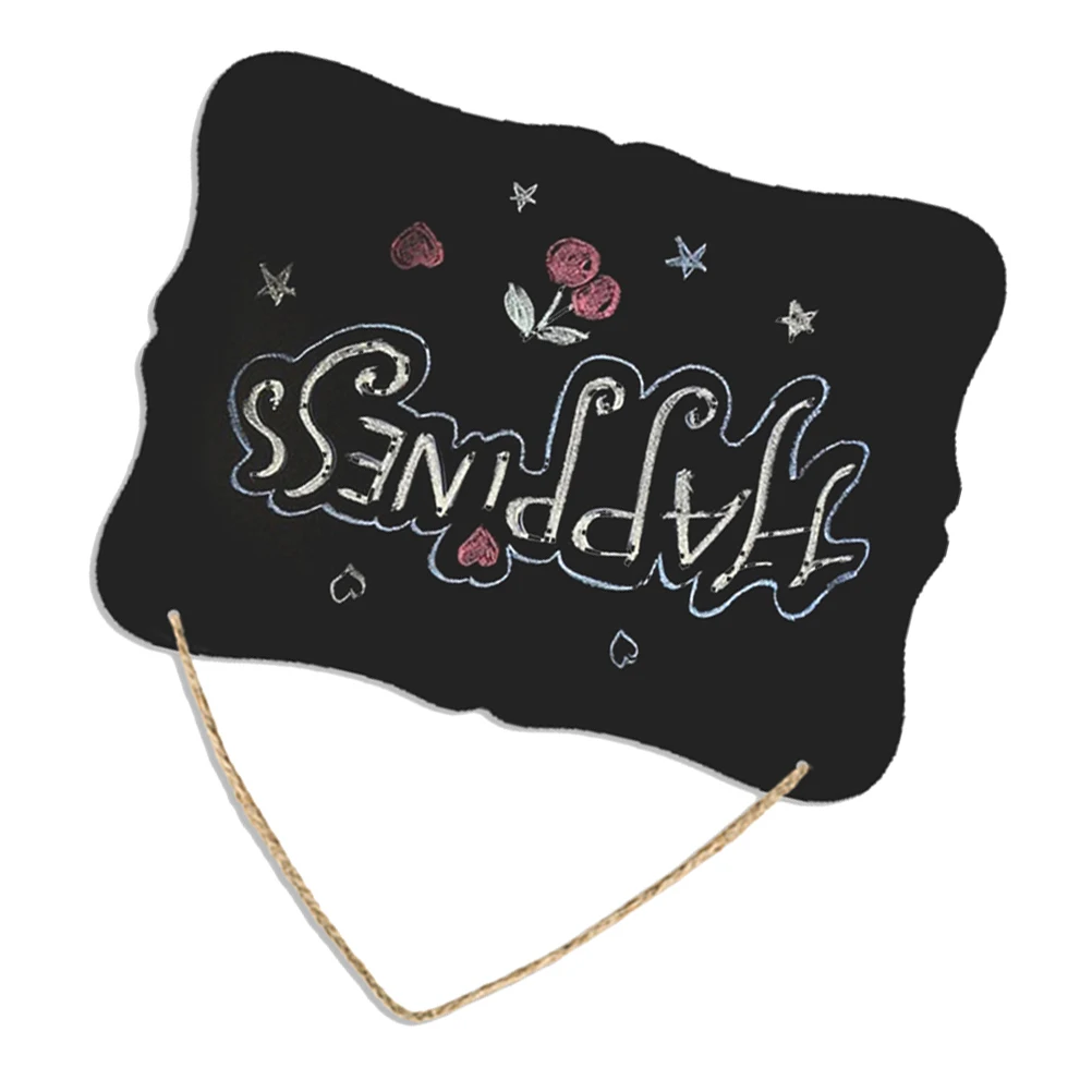 

160207pcs Blackboard Decor Tags Reusable Chalkboard Sign Double Sided Message Board Wall Hanging Display Board With Hemp Rope