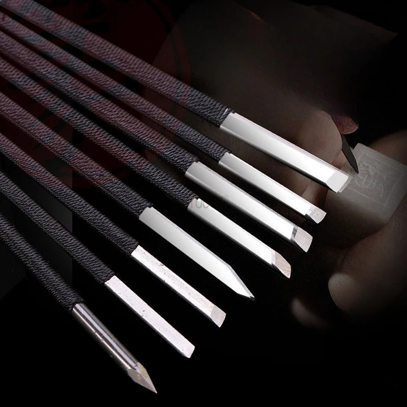 

Seal Carving Knife Advanced Tungsten Steel Alloy Carving Knife Hand Carved Stone Seal Durable Wood Carving Woodworking Tool