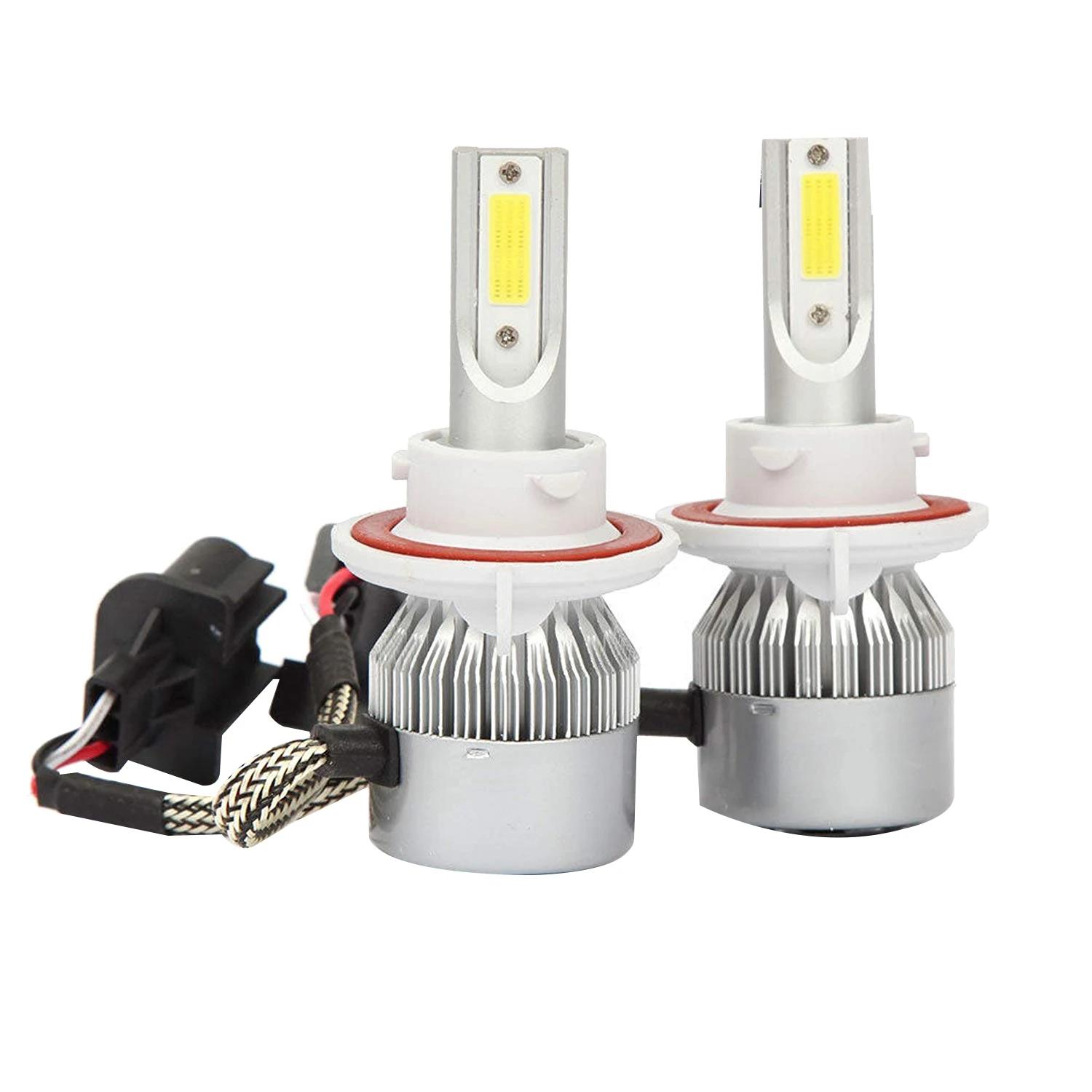 (2 Pack) for H13 / 9008 LED Headlight Bulb (Near and Far) C6 Conversion Kit, 72W 8500LM 6500K Cool