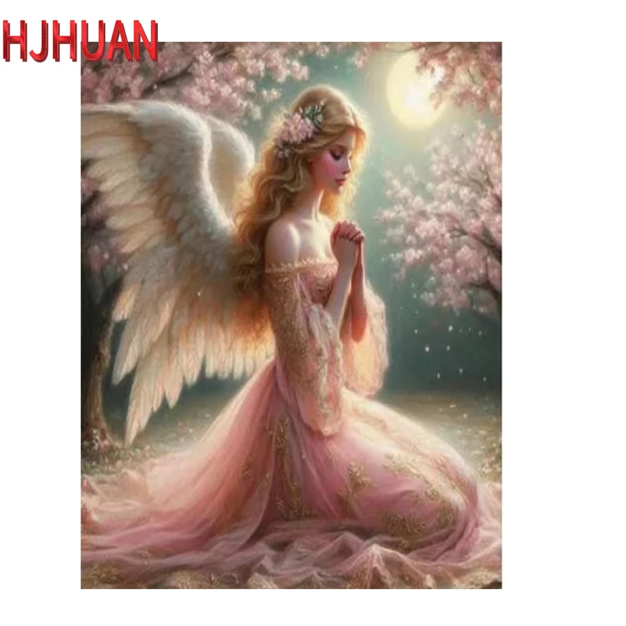 Diy Diamond Painting Praying angel Diamond Mosaic cross-stitch Full Round Square Drill Mosaic Wall Art Picture Home Decoration