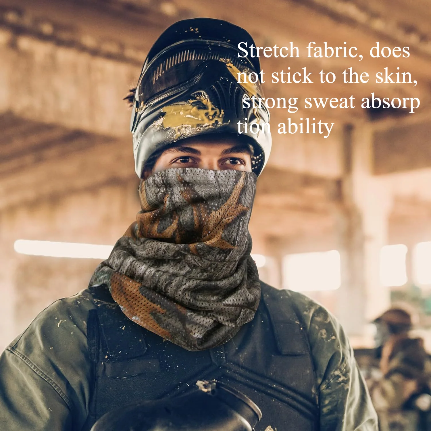 

Camouflage Camo Mesh Scarf Breathable Windproof Hunting Accessories Tactical Gear Hiking Mountaineering Camping Fishing Sports