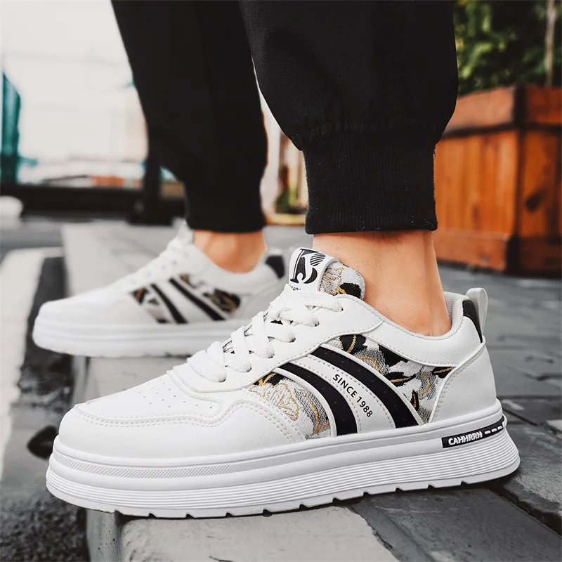 Men Height Increasing Shoes Large Four Seasons Breathable Lightweight Trendy Men Sports Shoes Skateboarding Shoe Chunky Sneakers