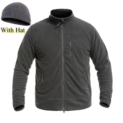 Men's Fleece Tactical Jacket Spring Autumn Outdoor Sports Hiking Climbing Clothes Male Winter Warm Windbreaker Coat Fleece Liner