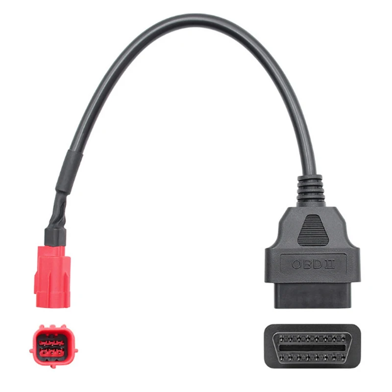 6 Pin to OBD2 Diagnostic Adapter Cable for Moto Guzzi Piaggio Vespa Motorcycle Engine Fault Diagnosis and Detector Connector