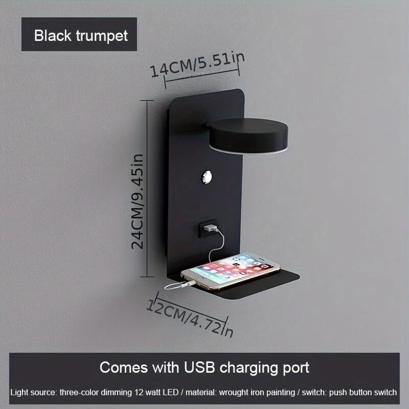 Led Wandlamp Modern Eenvoud Interieur Wandlamp Slaapkamer Nachtlampje Led Licht Met Usb Mobiele Telefoon Opladen