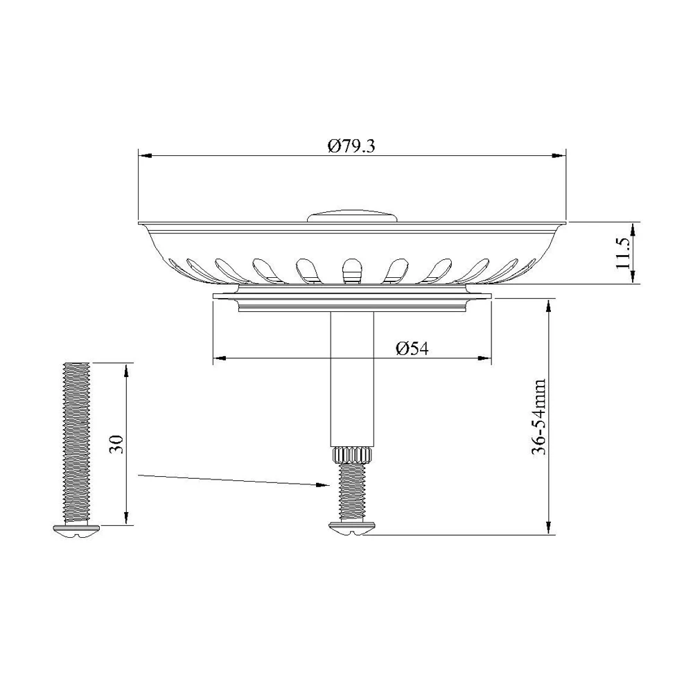 1PC Stainless Steel Sink Plug Cover for Kitchen Sink Strainer Filter Bathroom Sewer Drain Strainer Basin Sink Waste Filter Plug