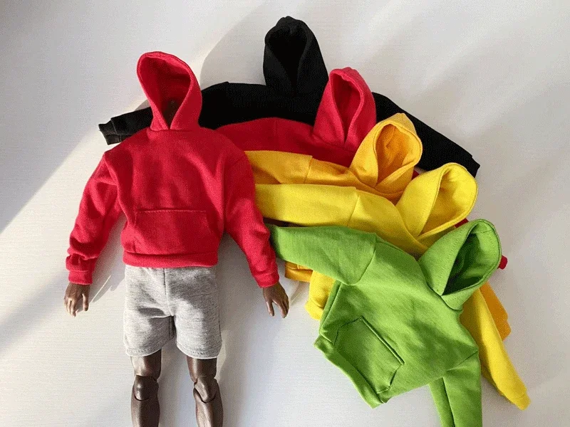 

1/6th Sodier Accessaries Clothes Trendy Casual Hoodie Model for 12" Male Figure