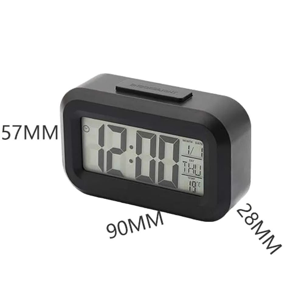 

Mini Kitchen Timer Kid Alarm Clock Student Time Manager Desktop Clock with Backlit Time/Temperature/Date Display Clock