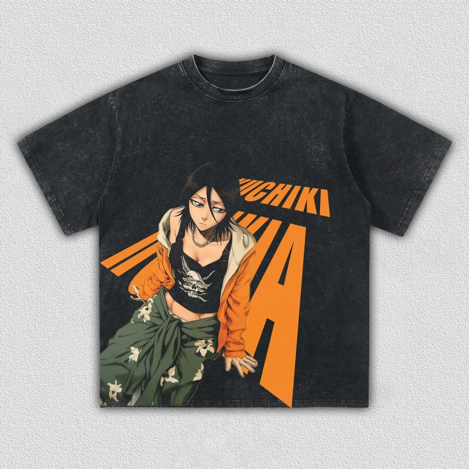 Anime BLEACH Kurosaki Ichigo Graphic T Shirt Men Women Casual Loose Clothing Washed Tshirt Cotton Tee Harajuku Unisex T-shirt