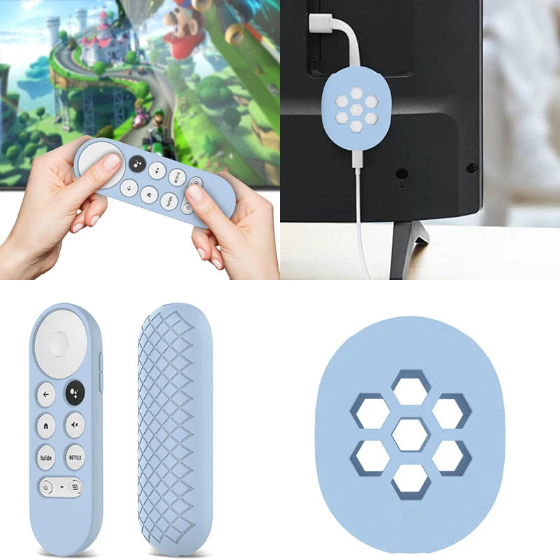 Non-slip Soft Silicone for Case Remote Control Protective Cover for Shell for Chromecast TV  2020 Voice TV BOX Remote Control