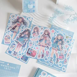 4pcs/pack Cute Stickers DIY Scrapbooking Collage Junk Journal Planner Decor Photo Album Aesthetics Stickers