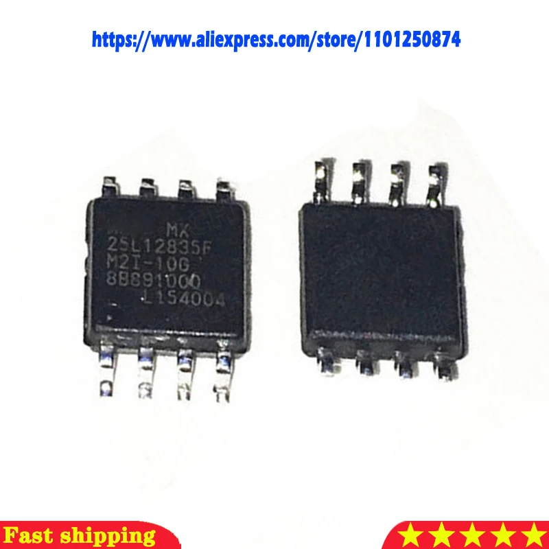 5pcs/lot MX25L12835FM2I-10G MX25L12835FM2I MX25L12835F MX25L12835 25L12835FM2I-10G 25L12835F SOP-8 In Stock