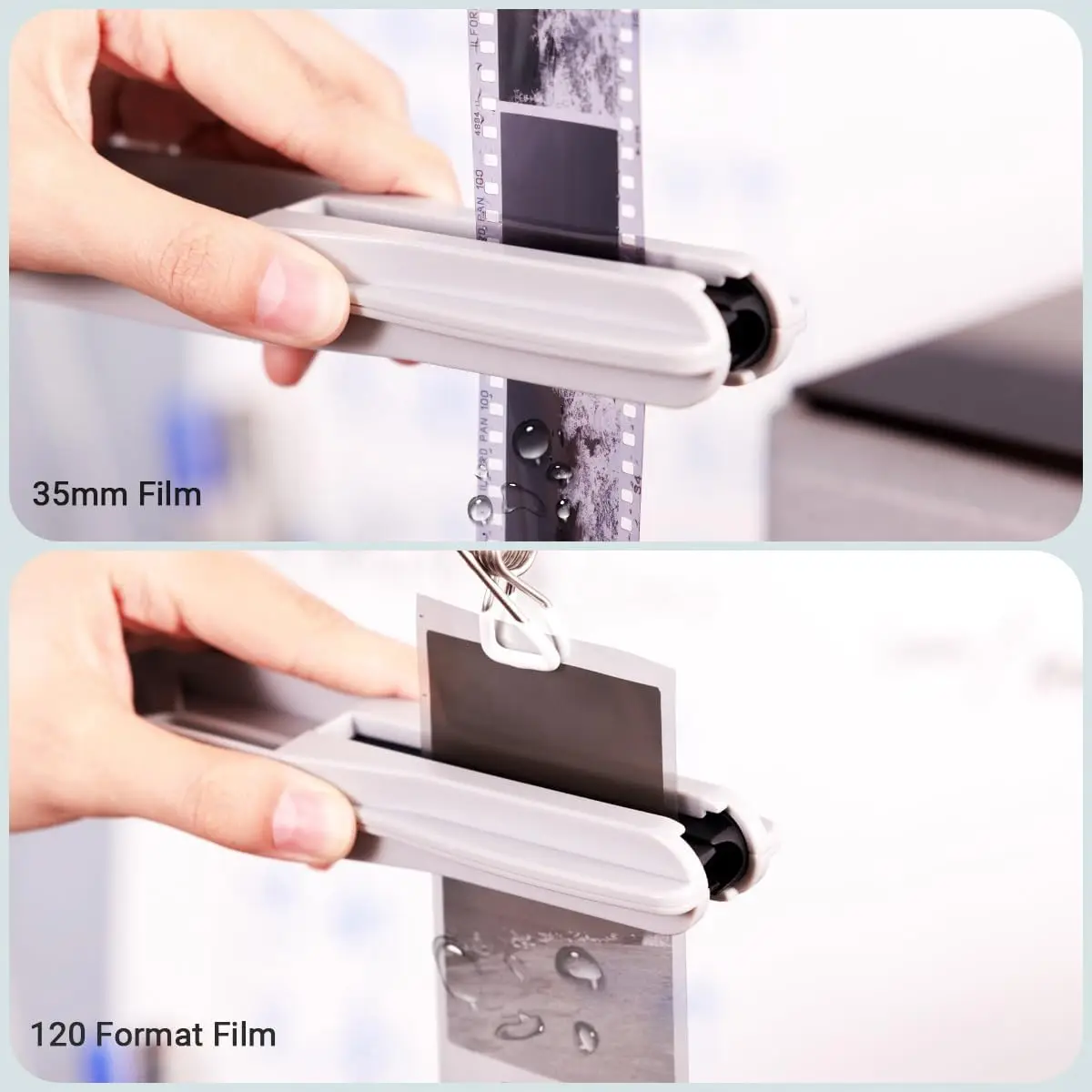 JJC Film Squeegee for 35mm 120mm Film 135mm  Film Wiper with Silicone Blades Remove Water Film Tools No Marks Scratches Leave