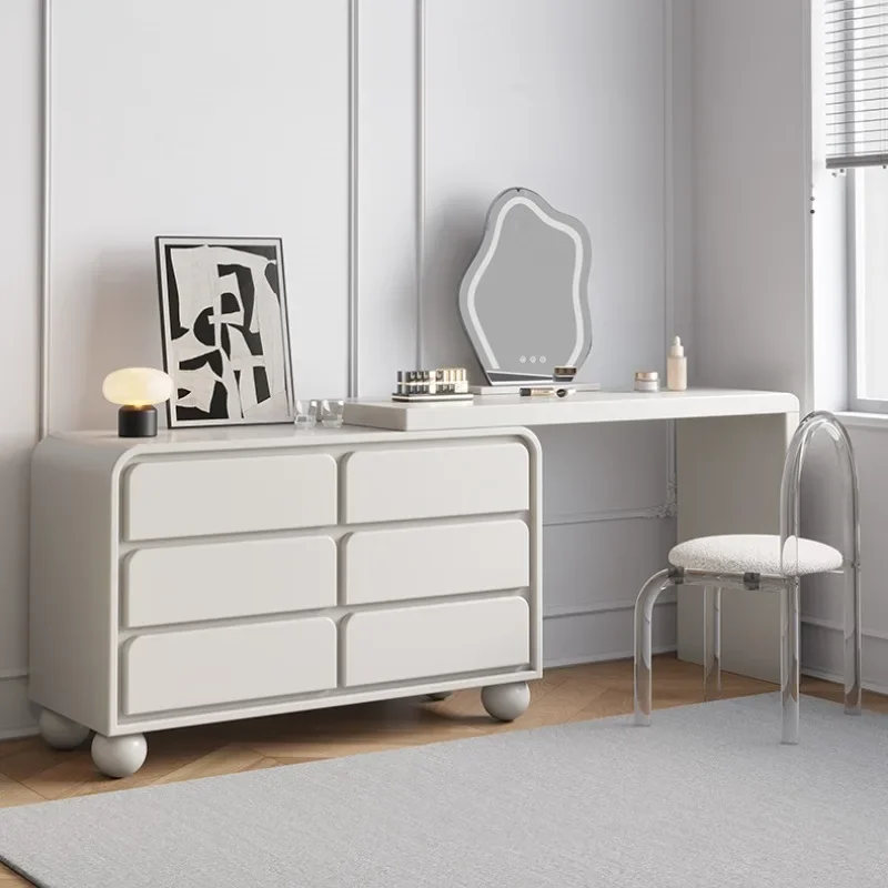 Cream wind dresser, bedroom, bedside cabinet, modern simple storage, corner six-chest cabinet, telescopic integration