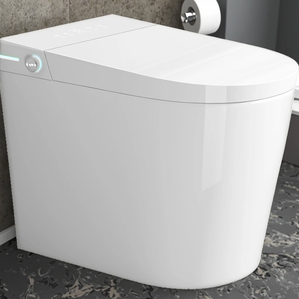 Small Size Intelligent Sanitary Ware Automatic Inductive Ceramic Smart Toilet With Remote Control