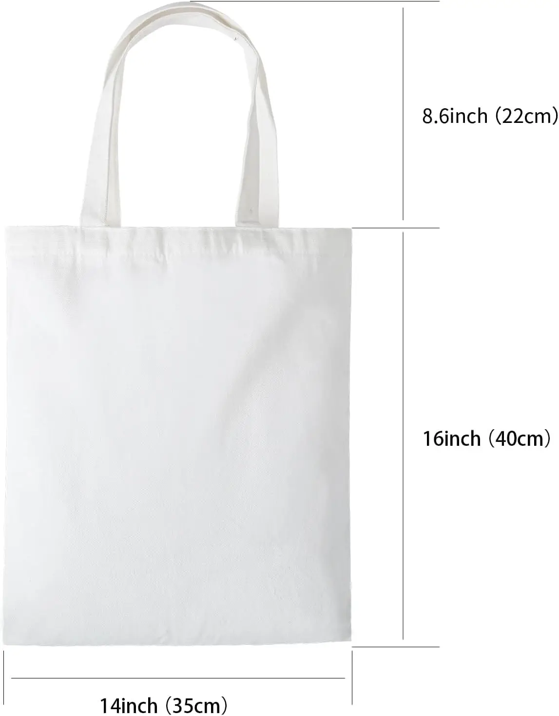 40 Pieces Sublimation Canvas Tote Bags Bulk Blank Tote Bags  14x16 Inch