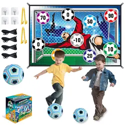 屋外および屋内のサッカーゲームマットセット、マルチプレイヤーおもちゃ、競技ゲーム、子供のサッカートレーニング、クリスマスギフト、150cm