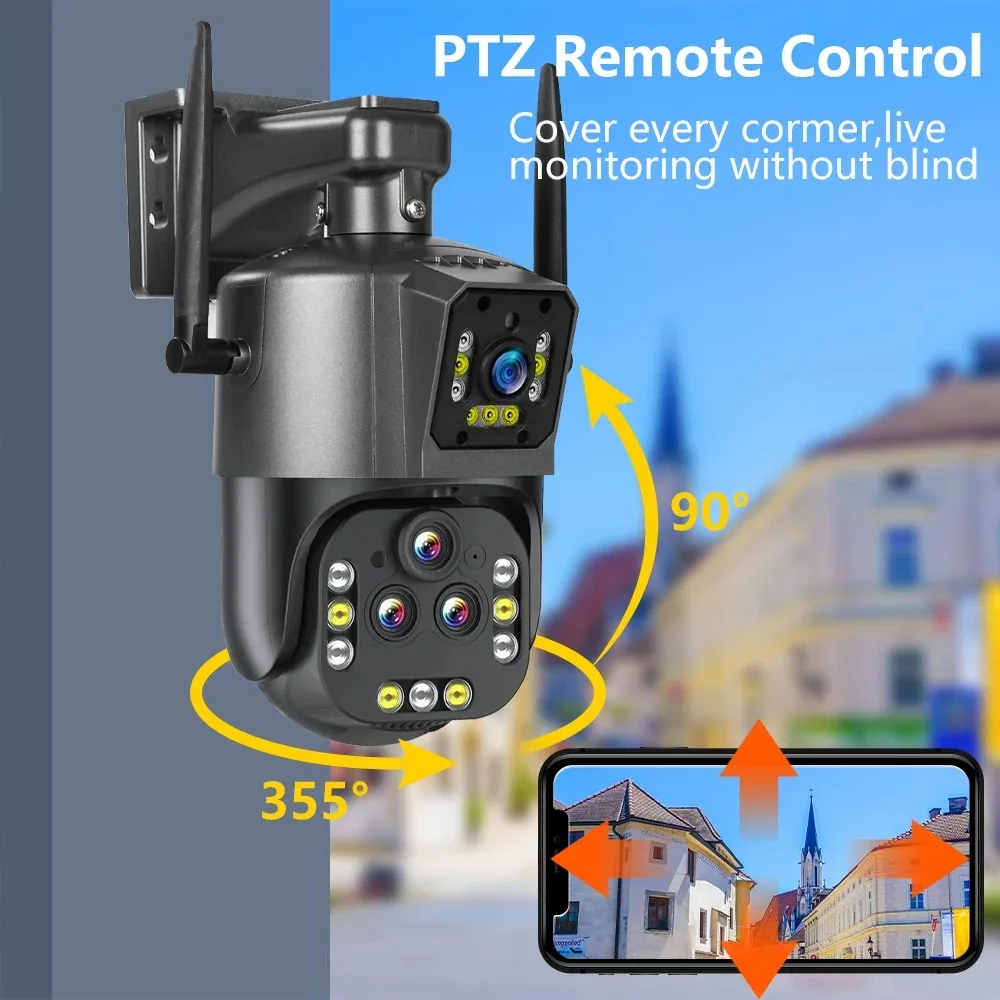 Imagem -06 - Câmera Wifi Ptz com Tela Dupla 16mp 8k Zoom 20x ai Auto Tracking Vigilância sem Fio ao ar Livre 4k 8mp