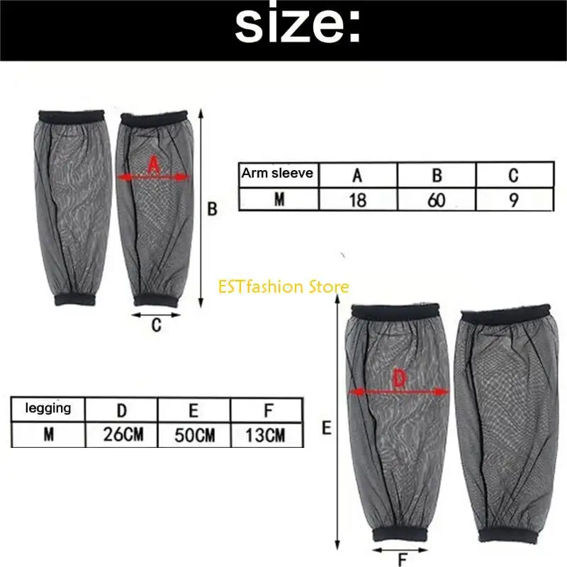 Y5GC 1 Pair malla aire libre Mangas pie SUPERVIVA SUPERVACIÓN SPORTA MANEGAS DEL Pierna