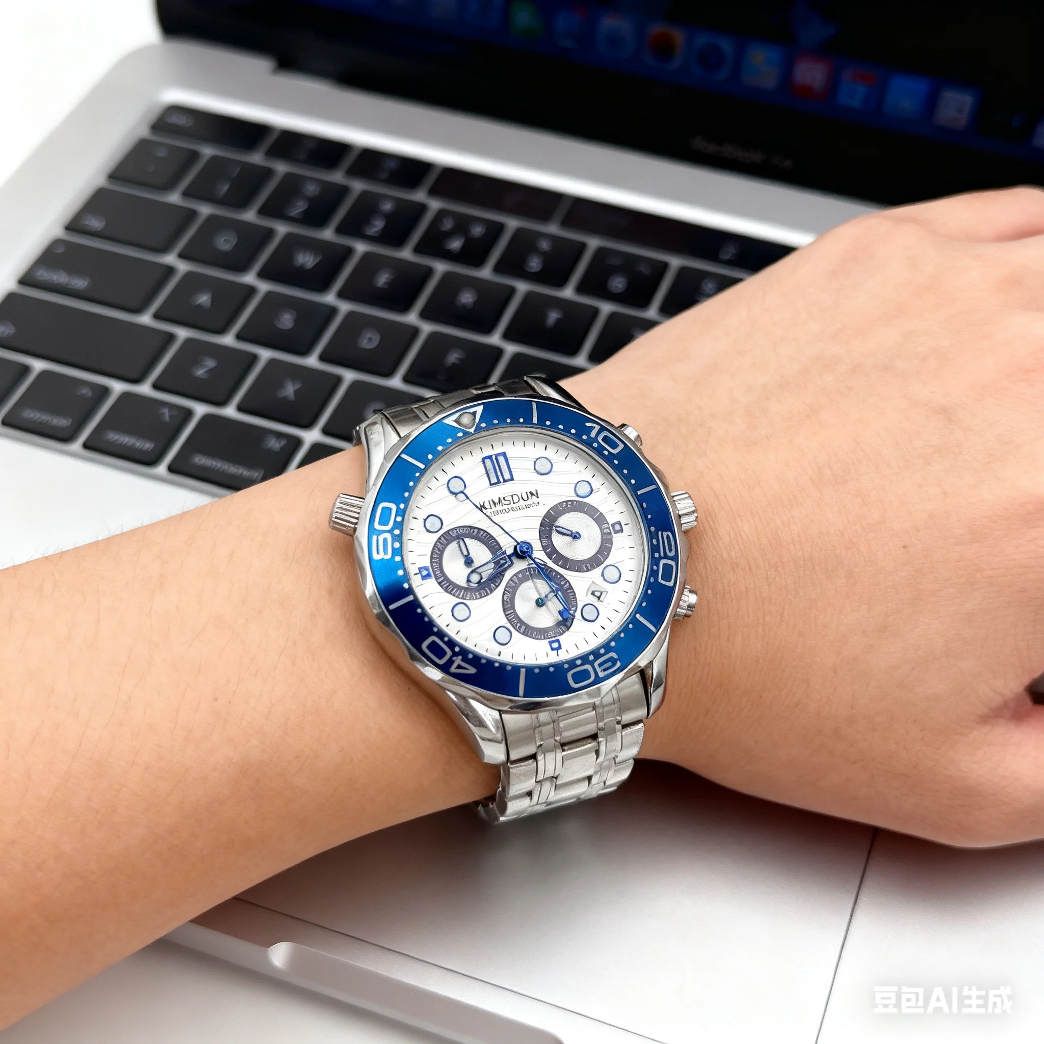 

Men's multifunctional watch, luminous display screen, stainless steel strap, ideal gift for men's outdoor leisure sports