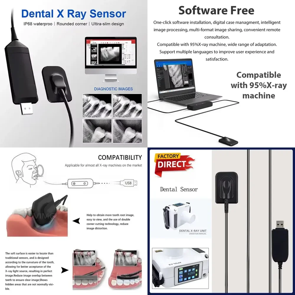 High-Definition RVG Sensor for Handy Sensor Oral Portable Digital X-Ray Sensor