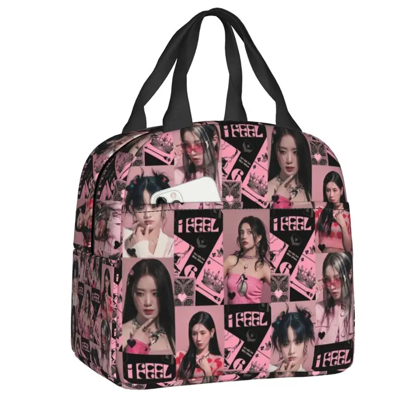 Kpop (G)I-DLEs Dance-pop Insulated Lunch Bag for Women Resuable  Thermal Cooler Lunch Box Office Work School