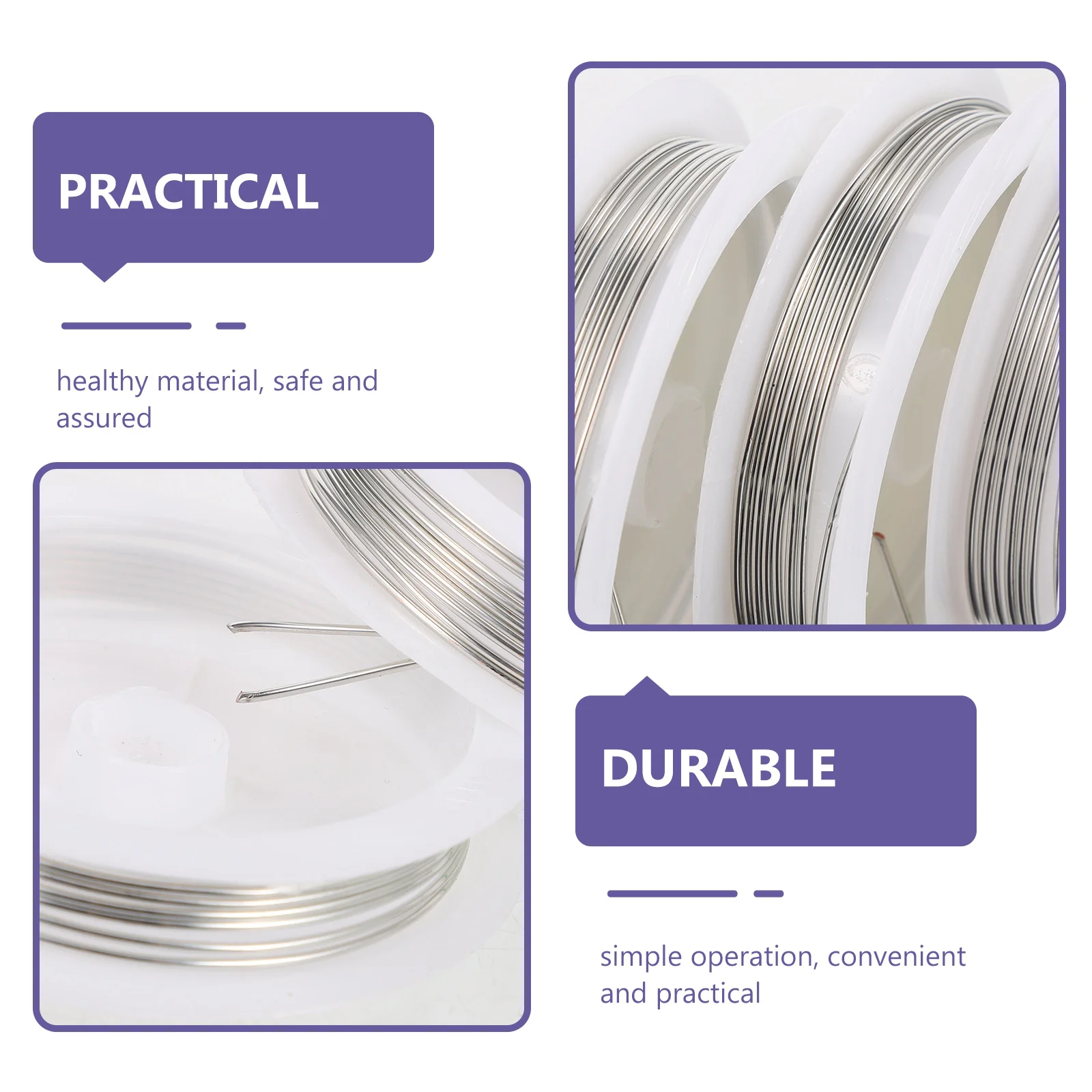 

5pcs 5 Rolls For Jewelry Making Craft Diy Stainless Steel Wire Material Durable Shaping Wire Jewelry Accessories Components