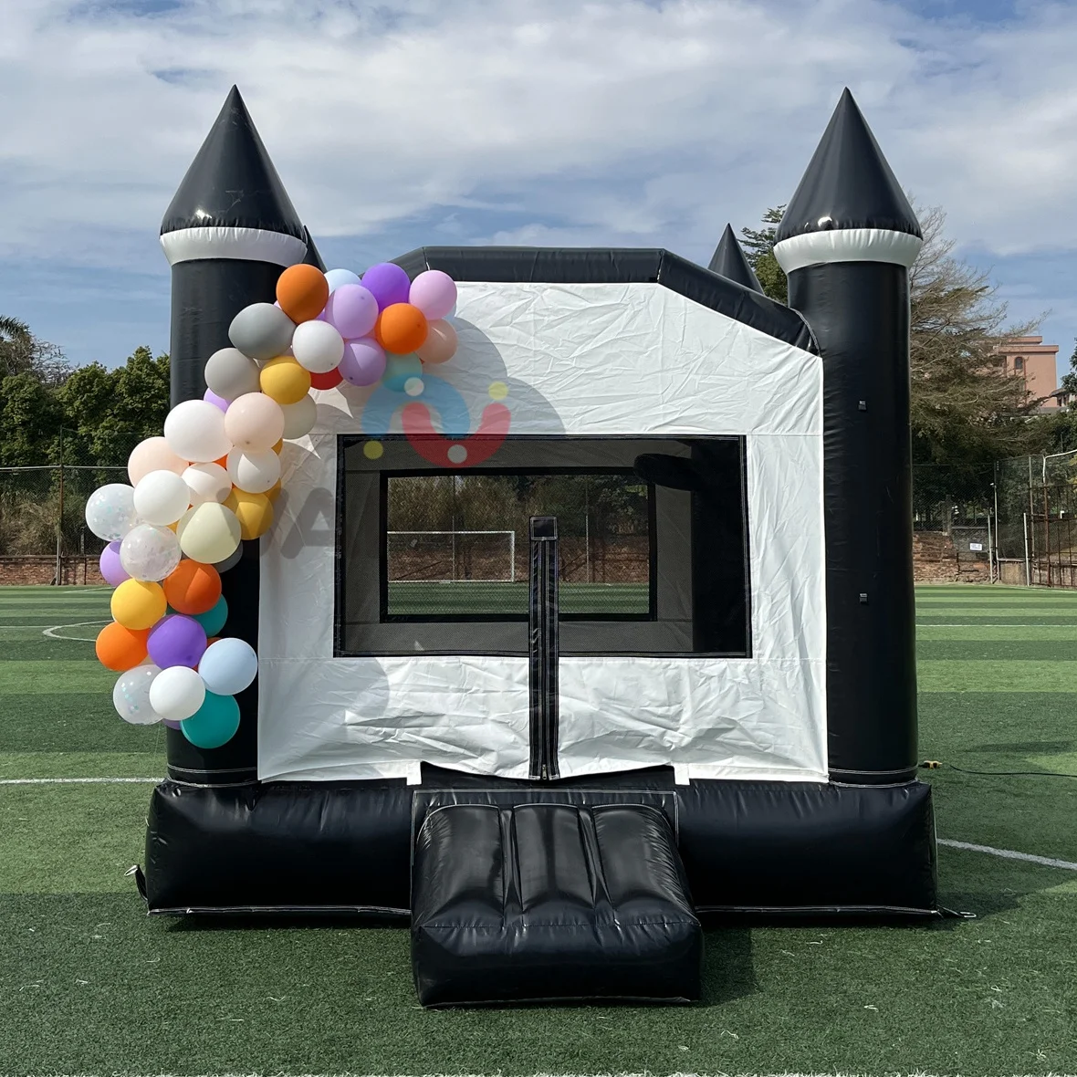 

Inflatable Bounce House Backyard Party Moonwalk Size 10'x10' (with Air Blower), Commercial Grade PVC Vinyl, for Kids