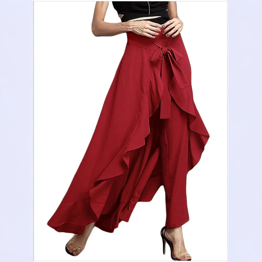 High Waist Wide Leg Pants for Women High Waist Long Pants Chiffon Pants Autumn New Style Cross-Border Women's Casual Pants
