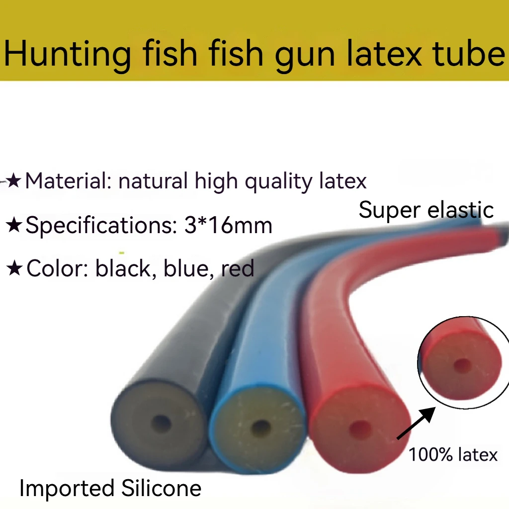 3M Fish Shooting Gun Latex Tubes 3*14/3*16/3*18mm Fish Shooting Tubes Diving Deep Sea Harpoon Fish Shooting Accessories