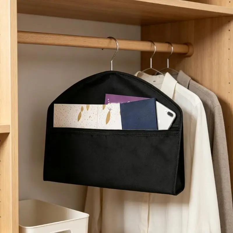 

Wall Hanging Organiser With Multiple Pockets For Money Documents And Valuables 600D Oxfords Fabric Hanger Safe 37JD