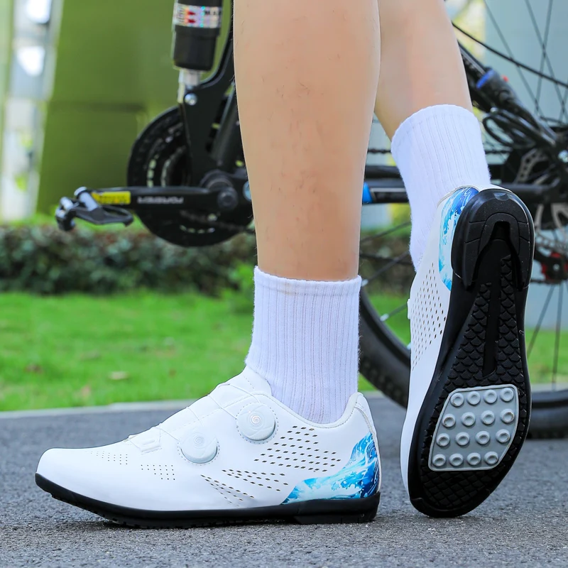 Men Non Locking Mountain Bike Shoes Without Cleats Road Bicycle Rb Speed Non Cleat Cycling Shoes Sneaker Flat Pedal Mtb Women