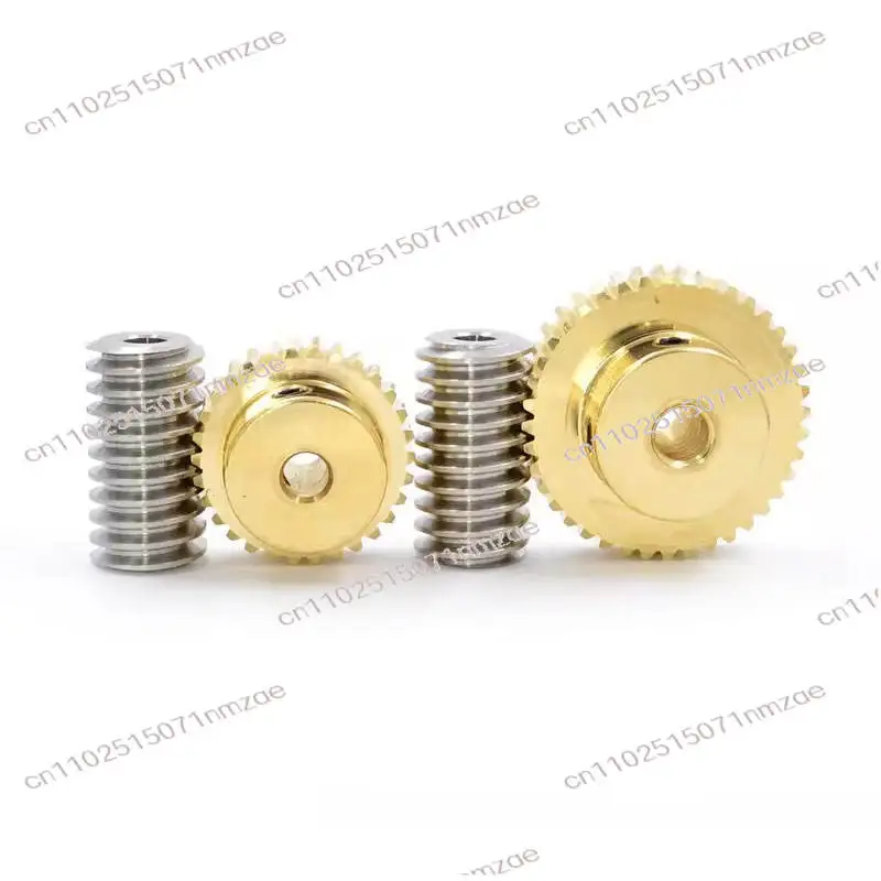 Copper Turbine Gear 20/25/30/35/40/50/60 Teeth 0.8M Stainless Steel Worm Shaft
