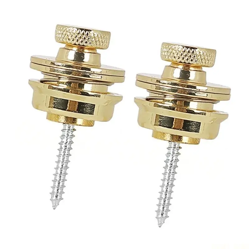 U2JB Pack of 2 Strap Locks Antislip Guitar Pins Electric Guitars Part Guitar Accessory Set Metal Strap Locks for Guitars