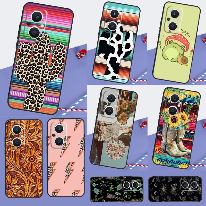 Coque de téléphone girly forêt sorcière Cowgirl rodéo, étui pour OPPO Reno 12 12F 11 13 F 8T 7 8 10 Pro OPPO Find X8 Pro X6 X3 X5 Lite