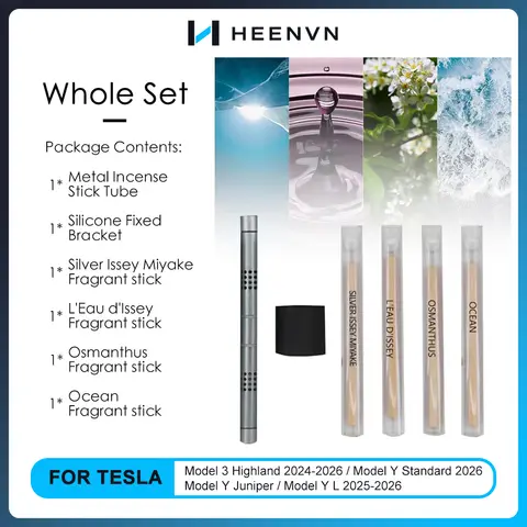 Heenvn Car Air Freshener For Tesla Model 3 Highland Model Y Juniper YL 2026 Dashboard Perfume Fragrance Aromatherapy Diffuser