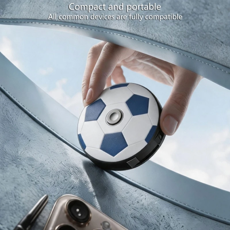 240W Pull-Out Charging/Data Cable, Matching Port Cord with 1 m Flat Line in Soccer Ball Housing for Phones, Tablets, Laptops